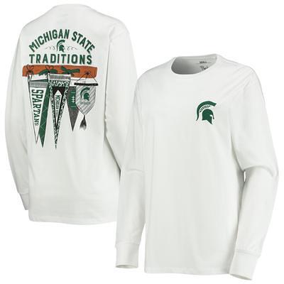 Men's Nike White Michigan State Spartans Ball In Bench Long Sleeve