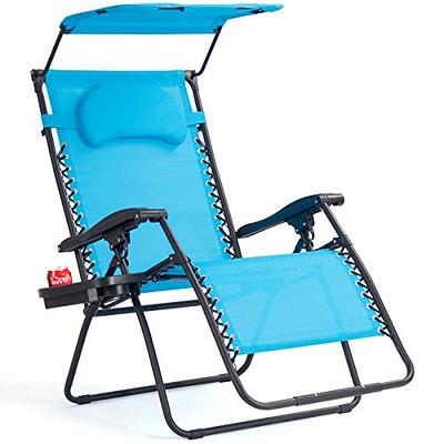 BOZTIY Folding Zero Gravity Metal Frame Recliner Outdoor Lounge