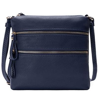 B Brentano Vegan Multi-Zipper Crossbody Handbag Purse