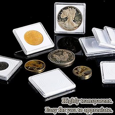 XYZsundy Coin Capsule Coin Snap Holder 2 x 2 Inch half Dollar Coin Holder,  Coin Cases for Collectors Coin Sleeves Collectors for Coin Collection
