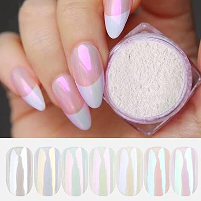 1 Pcs Neon Pearl Chrome Nail Powder, Magic Mermaid Chrome Nail Powder  Iridescent Fairy Shell Nail Glitter Powder, Aurora Nail Chameleon Powder