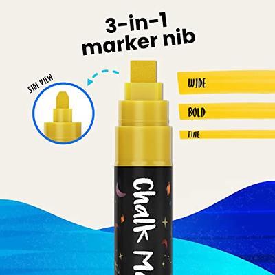 Chalkola Liquid Chalk Markers & Metallic Colors (Pack of 21) - Erasable  Chalk Pens for Chalkboard, Blackboard, Window, Bistro, Car Glass, Board -  Neon