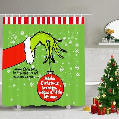 Grinch Christmas Christmas Shower Curtain for Bathroom Waterproof