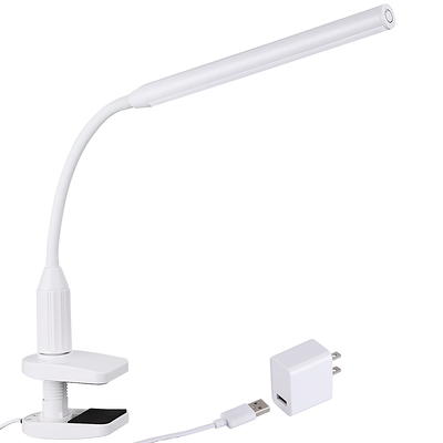 DEEPLITE LED Desk Lamp Clip on Lamp Battery Powered Clip on Light Book  Light for Bed, Eye-Caring Flexible Arm Memory Touch 3 Color Modes &  Stepless