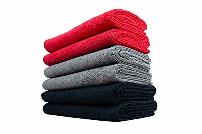 The Rag Company - Car Wash Towel - Professional Microfiber Auto Detailing  and Drying Towels, Lint-Free, Streak-Free, Great for General Cleaning,  320gsm, 16in x 27in, Red + Grey + Black (6-Pack) - Yahoo Shopping