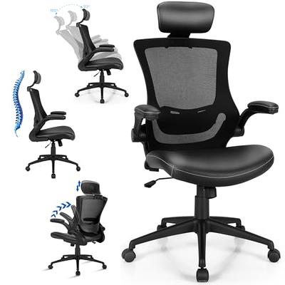 CLATINA Mid Back Office Desk Chair with Comfortable Thickened Seat