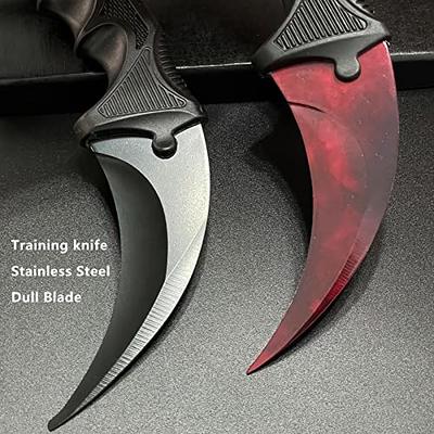  Karambit Knife, Set of 2, CS-GO for Hunting Camping Fishing  and Field Survival, Stainless Steel Fixed Blade Tactical Knife with Sheath  and Cord : Sports & Outdoors