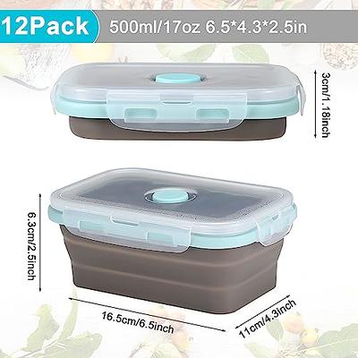 Silicone Collapsible Container with Silicone Lid, Oven, Microwave,  Dishwasher, Freezer Safe, Rectangle