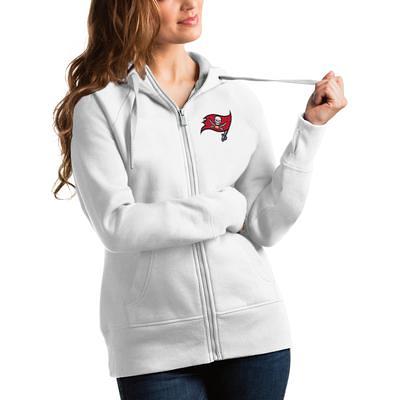 Men's Antigua White Tampa Bay Buccaneers Victory Pullover Hoodie 