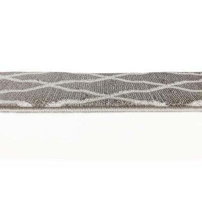 THE SOFIA RUGS Grey/White 9 in. x 28 in. Non-Slip Stair Tread