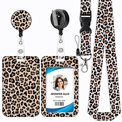 MJFloria ID Badge Holder with Retractable Reel and Neck Lanyard, Cute  Badges Clip Vertical Card Holders with Lanyards for Nurse Teacher Student  Men Women Kid Work - Yahoo Shopping