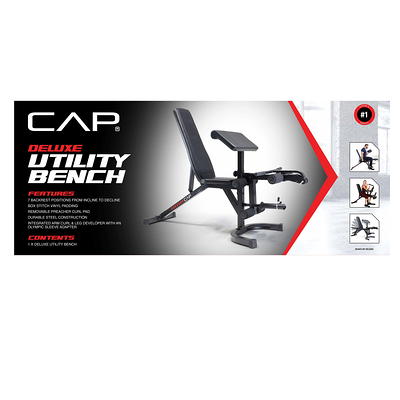 SQUATZ Adjustable Workout Bench - Multi-Purpose and Foldable Bench for  High-Intensity Exercises, with Non Slip Foot Caps, Six Angle Adjustment  Backrest, Preacher Curl, Can support up to 440lbs Black, Adjustable Benches  