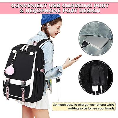 Cool Backpacks for Teens Boys, Midlle/High Kids School Bags with USB Charger Port