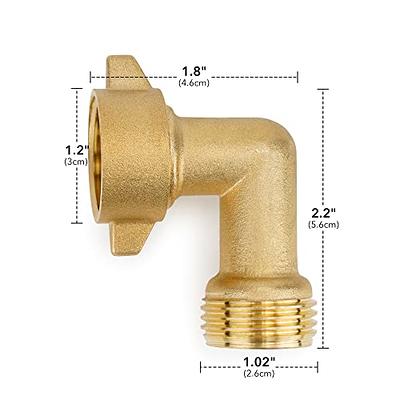 3/4 in. MHT x 3/4 in. FHT 90-Degree Brass Elbow Fitting