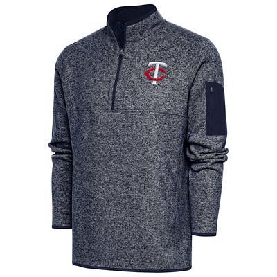 Men's Antigua Heather Gray Arizona Cardinals Throwback Fortune Quarter-Zip Pullover Jacket Size: Medium