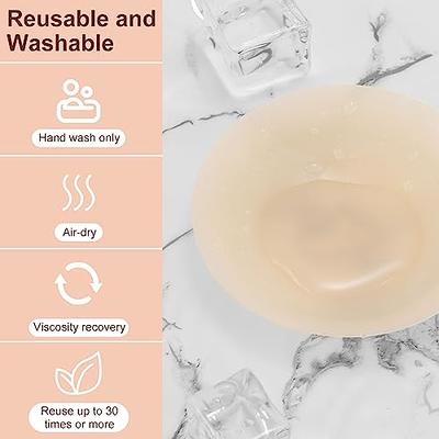 CHARMKING Nipple Covers 4 Pairs for Women, Reusable Adhesive Nipple  Coverings, Invisible Pasties Silicone Cover