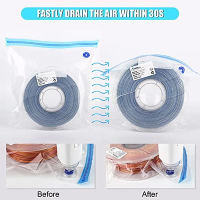 GIANTARM 3D Printer Filament Vacuum Storage Bags Kit with Electric Pump,  Prevent and Monitor Moisture Keeping Filament Dry, Larger Vacuum Bag/Kit,  40