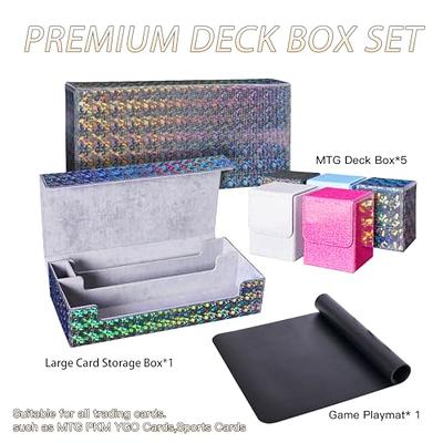  Prasacco 3 Pieces Playing Card Case, Clear Empty Playing Card  Deck Boxes Holder Plastic Storage Box Card Holder Card Deck Case Clear Card  Deck Box for Bank Card Business Card Game