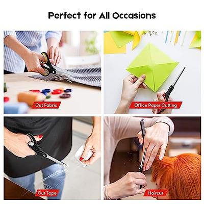 iBayam Scissors All Purpose Heavy Duty 3-Pack, Christmas Gifts Wrapping  Paper Cutter Tool, Ultra Sharp 8 Thick Blade Comfort-Grip Scissors for