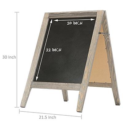 DOCMON Chalkboard Signs, 12 x 16 Rustic Magnetic A-Frame Chalkboard Sign,  Free Standing Chalk Board Easel, Sturdy Sandwich Board Menu Display for  Restaurant, Business or Wedding - Black - Yahoo Shopping