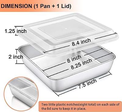 E-far Angel Food Cake Pan Set of 2, 10-Inch Stainless Steel Tube Pan for  Baking Pound Chiffon Cake, One-piece Design & Non-toxic, Dishwasher Safe