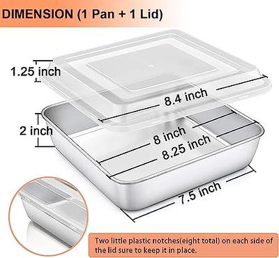  TeamFar Square Cake Pan, 6/8 / 9 Inch Stainless Steel