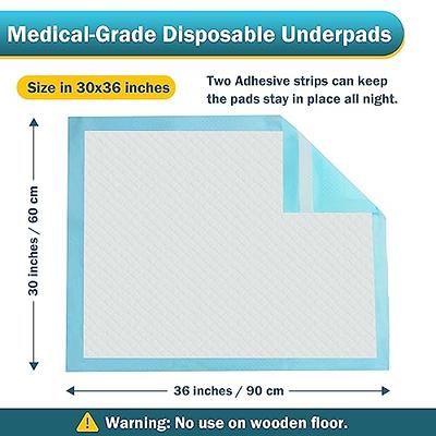 Disposable Underpads Incontinence Bed Pads 23'' X 23'' Disposable Chucks  Pee Pad Absorbent Protection for Kids Adults Elderly (15 Count)