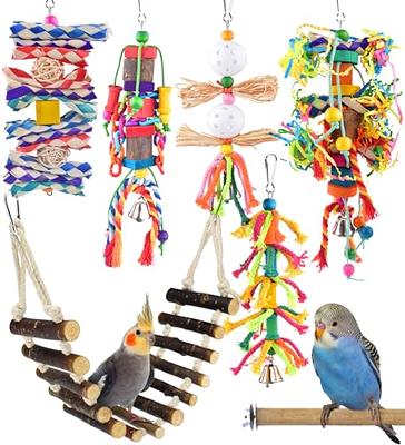  PINVNBY 2 Pack Parrot Toys Chewing Bird Toy