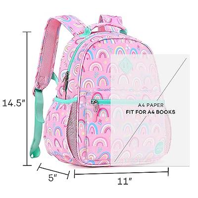 Mibasies Kids Unicorn Backpack for Girls Rainbow School Bag