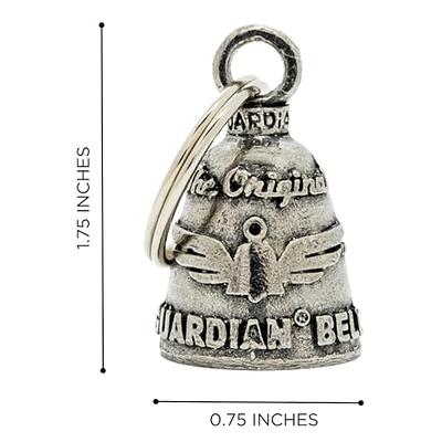 Guardian Bell I Love You Good Luck Bell w/Keyring & Black Velvet Gift Bag |  Motorcycle Bell | Lead-Free Pewter | Good Luck Gift to Friends & Family 