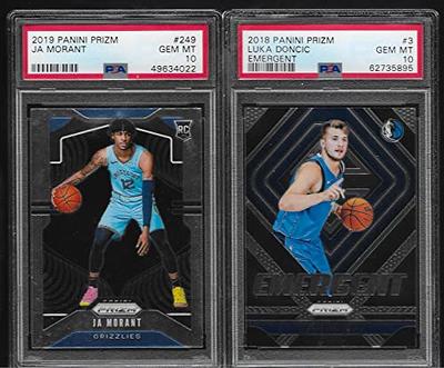 PSA 10 JA MORANT PRIZM #249 & LUKA DONCIC PRIZM EMERGENT 2 CARD