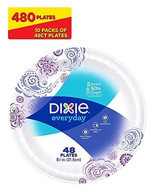 Dixie Paper Plates, 8 1/2 Inch, Dinner Size Printed Disposable