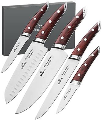  PAUDIN Knife Set, 5Pcs Professional Black Chef's Knife