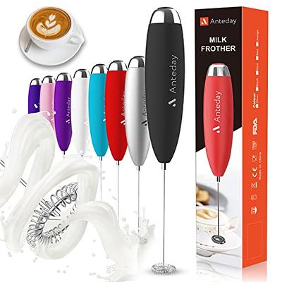 Anteday Electric Milk Frother Handheld, Frother Wand for Coffee, Battery  Operated (Not included) Drink Mixer Matcha Whisk, Foam Maker for, Frappe  Hot Chocolate, Cappuccino, Lattes - Yahoo Shopping