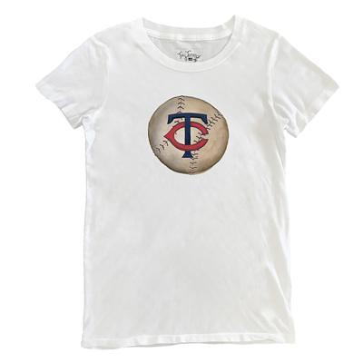 Detroit Tigers Tiny Turnip Youth Base Stripe T-Shirt - White