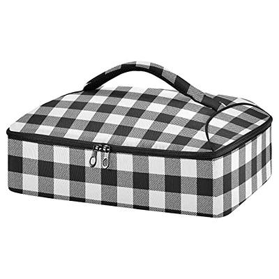 Black And White Gingham Lunch Box Women Geometric Checkered Plaid Cooler  Thermal Food Insulated Lunch Bag For Work Picnic Bags - AliExpress