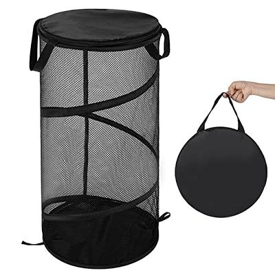 Collapsible Laundry Basket Foldable Mesh Pop Up Hamper with Durable Handles  for Nursery College Dorm or Travel