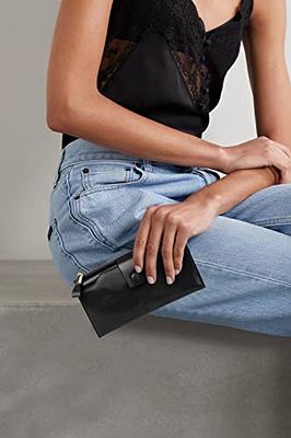 YALUXE Real Leather Wristlet Handbags for Women Crossbody Purse Clutch  Wallet Cards Smartphone Holder RFID Blocking