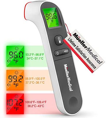 Jumper Medical Forehead Thermometer, Non Contact Thermometer for Forehead  and Object Surface Measurement with Instant Reading and Fever Warning for  Kids and Adults (Sky Blue)