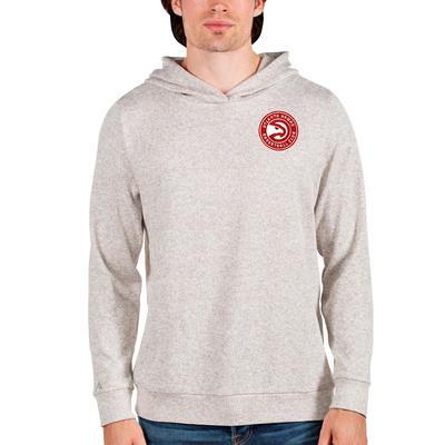 Atlanta Braves Antigua Team Logo Absolute Pullover Hoodie - Oatmeal