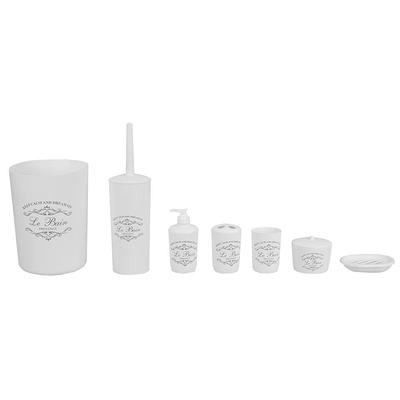 Home-Complete 6-Piece Complete Bathroom Accessories Set (White)