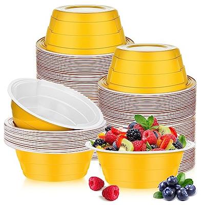 Cedilis 50 Pack 32oz Plastic Salad Bowls with Lid for Salad Meal