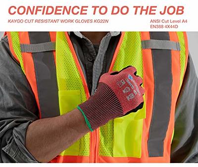 Schwer Highest Level Cut Resistant Work Gloves for Extreme Protection, ANSI  A9 Working Gloves with Sandy Nitrile Coated, Touch-screen, Compatible