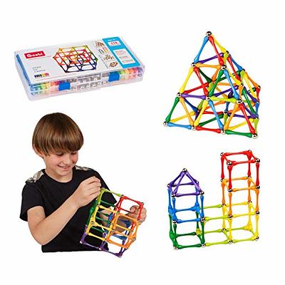 110-Piece Kids Magnetic Tiles STEM Construction Toy Building Block Set –  Best Choice Products