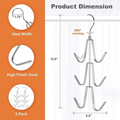 Purse Hanger For Closet Rotating Handbag Hanging Hook Bag With 4 Hooks  Hanging Handbags Holder Organizer For Scarf Belt - Temu