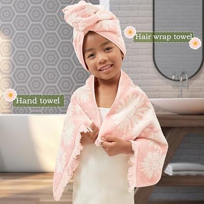 PiccoCasa 6 Pack Soft Hand Towels Cotton 13 x 29 for Bathroom Pink