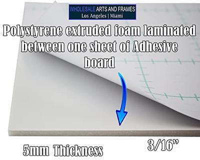 Foam Core Backing Board 3/16 Black 1 Side Self Adhesive 24x36- 10 Pack.  Many Sizes Available. Acid Free Buffered Craft Poster Board for Signs