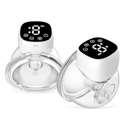  Wearable Breast Pump Hands Free Electric Breast Pump with 4  Modes & 9 Levels, 1600 mAh Super Quiet Portable Painless Breastpump Breastfeeding  Essentials for Outdoor, 17/19/21/24mm Flanges (1) : Baby