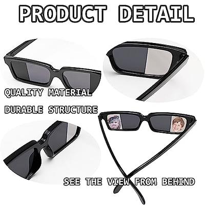 12pcs Personal Security Surveillance Glasses Rear View Sunglasses  Anti-Track Monitor Sunglasses Tool Aviator Style