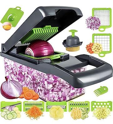 12-in-1 Food Vegetable Cutter Salad Chopper,Multifunctional Onion Fruit Dicer  Chopper Veggie Slicer Kitchen Tool 